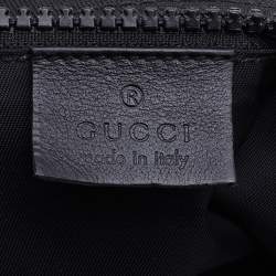 Gucci Black Nylon and Leather Flat Web Messenger Bag