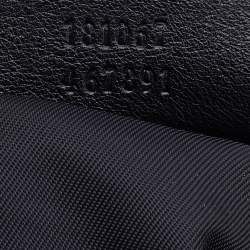 Gucci Black Nylon and Leather Flat Web Messenger Bag