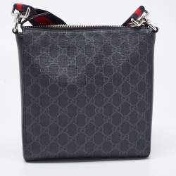 Gucci Black GG Supreme Canvas Small Messenger Bag
