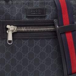 Gucci Black GG Supreme Canvas Small Messenger Bag