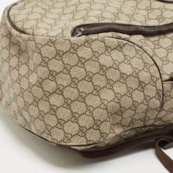 Gucci Beige/Brown GG Supreme Canvas Interlocking G Backpack