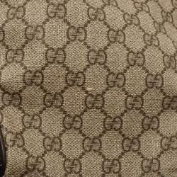 Gucci Beige/Brown GG Supreme Canvas Interlocking G Backpack