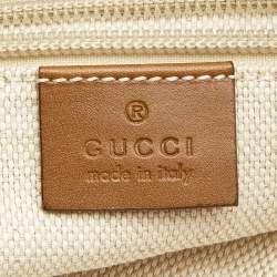 Gucci Beige/Brown GG Canvas and Leather Messenger Bag
