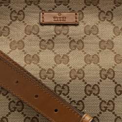 Gucci Beige/Brown GG Canvas and Leather Messenger Bag