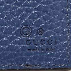 Gucci Black Leather Interlocking G Bifold Wallet 