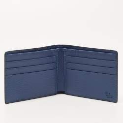 Gucci Black Leather Interlocking G Bifold Wallet 
