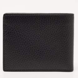 Gucci Black Leather Interlocking G Bifold Wallet 