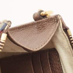 Gucci Beige GG Supreme Coated Canvas Courier Wristlet Pouch