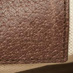 Gucci Beige GG Supreme Coated Canvas Courier Wristlet Pouch