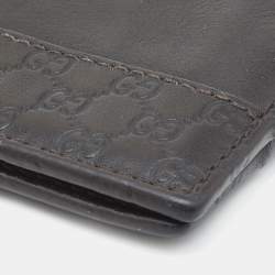 Gucci Dark Brown Guccissima Leather Bifold Compact Wallet