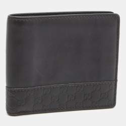 Gucci Dark Brown Guccissima Leather Bifold Compact Wallet