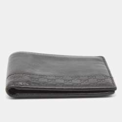 Gucci Dark Brown Guccissima Leather Bifold Compact Wallet