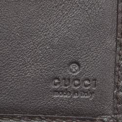 Gucci Dark Brown Guccissima Leather Bifold Compact Wallet