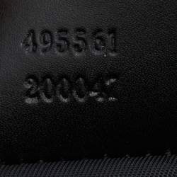 Pre Owned Gucci Black GG Supreme and Leather Web Toiletry Pouch