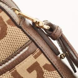 Gucci Ebony/Light Brown Jumbo GG Canvas Messenger Bag
