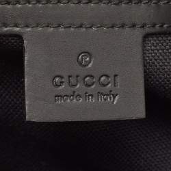 Gucci Black/Grey GG Supreme Canvas Wristlet Pouch