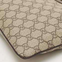 Gucci Beige/Brown GG Supreme Canvas and Leather Messenger Bag