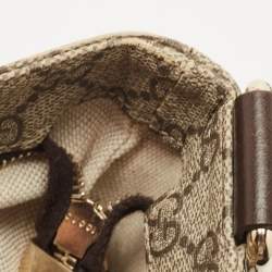 Gucci Beige/Brown GG Supreme Canvas and Leather Messenger Bag