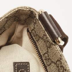 Gucci Beige/Brown GG Supreme Canvas and Leather Messenger Bag