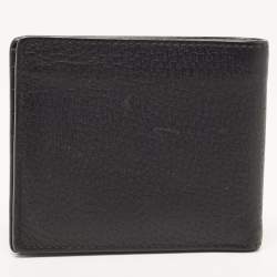 Pre Owned Gucci Black Leather GG Marmont Bifold Wallet