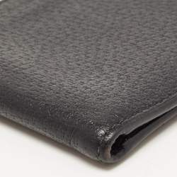 Pre Owned Gucci Black Leather GG Marmont Bifold Wallet