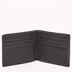 Pre Owned Gucci Black Leather GG Marmont Bifold Wallet