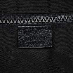 Gucci Black GG Nylon and Leather Web Weekender Bag
