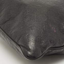 Gucci Black Guccissima Leather Slim Messenger Bag