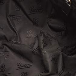 Gucci Black Guccissima Leather Slim Messenger Bag