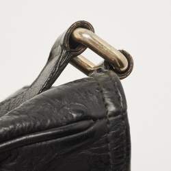 Gucci Black Guccissima Leather Slim Messenger Bag