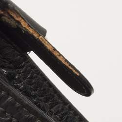 Gucci Black Guccissima Leather Slim Messenger Bag