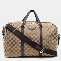 Horizon 55 leather travel bag Louis Vuitton Beige in Leather