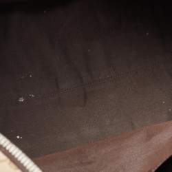 Gucci Brown/Beige GG Canvas and Leather Duffel Weekender Bag