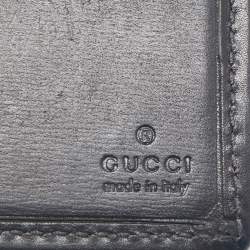 Gucci Beige/Black GG Supreme Canvas and Leather Bifold Wallet