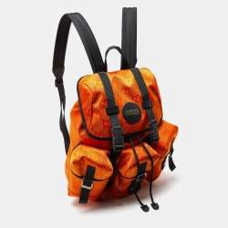 Gucci Orange GG Nylon Off The Grid Backpack