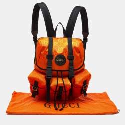 Gucci Orange GG Nylon Off The Grid Backpack