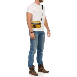 Gucci Yellow/Black GG Nylon and Leather Off the Grid Belt Bag