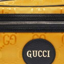 Gucci Yellow/Black GG Nylon and Leather Off the Grid Belt Bag