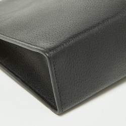 Gucci Black Leather Zip Pouch