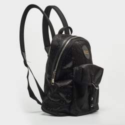 Pre Owned Gucci Black GG Nylon and Leather Off the Grid Backpack