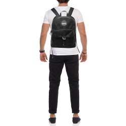 Pre Owned Gucci Black GG Nylon and Leather Off the Grid Backpack