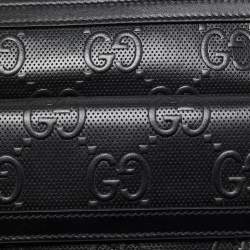 Gucci Black Guccissima Perforated Leather Crossbody Bag