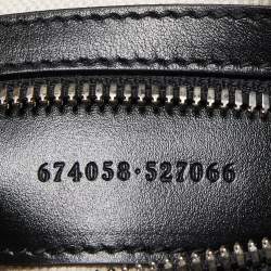 Gucci Black Guccissima Perforated Leather Crossbody Bag