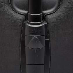 Gucci Black Coated Canvas Interlocking G Trolley Luggage
