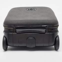 Gucci Black Coated Canvas Interlocking G Trolley Luggage
