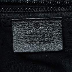 Gucci Black GG Imprime Canvas and Leather Backpack