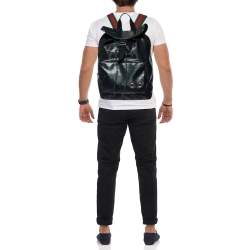 Gucci Black GG Imprime Canvas and Leather Backpack