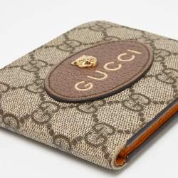 Gucci Beige GG Supreme Canvas and Leather Bifold Wallet