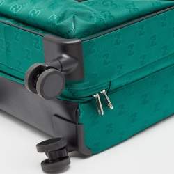 Gucci Green/Black GG Nylon and Leather Small Off The Grid Trolley