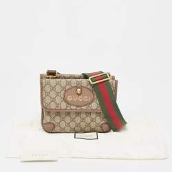Gucci Beige GG Supreme Canvas and Leather Small Neo Vintage Messenger Bag